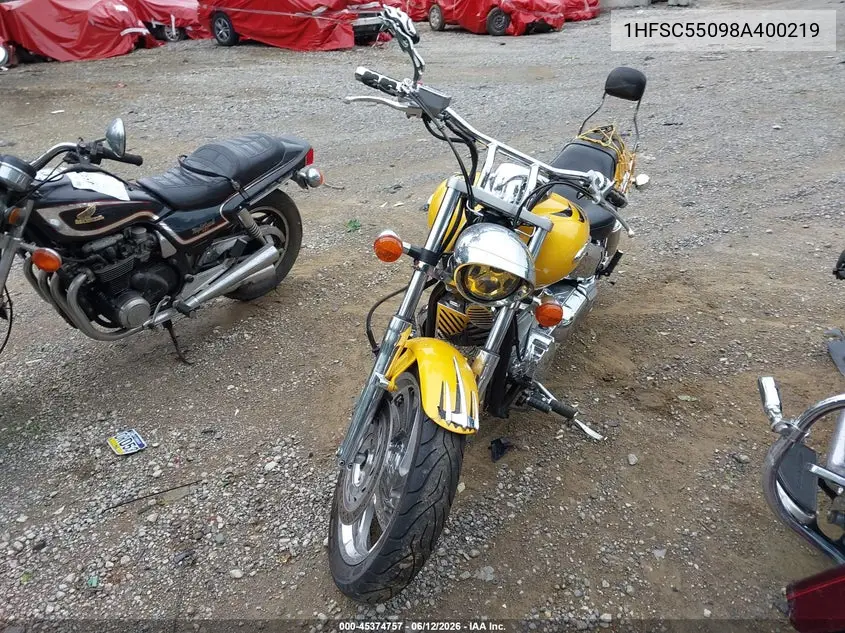 2008 Honda Vtx1300 C VIN: 1HFSC55098A400219 Lot: 45374757