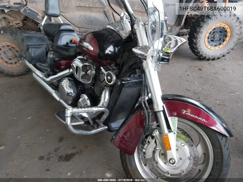 2008 Honda Vtx1800 T1 VIN: 1HFSC49T68A600019 Lot: 45614595