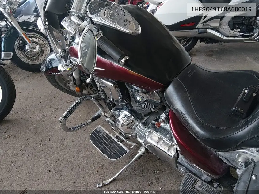2008 Honda Vtx1800 T1 VIN: 1HFSC49T68A600019 Lot: 45614595