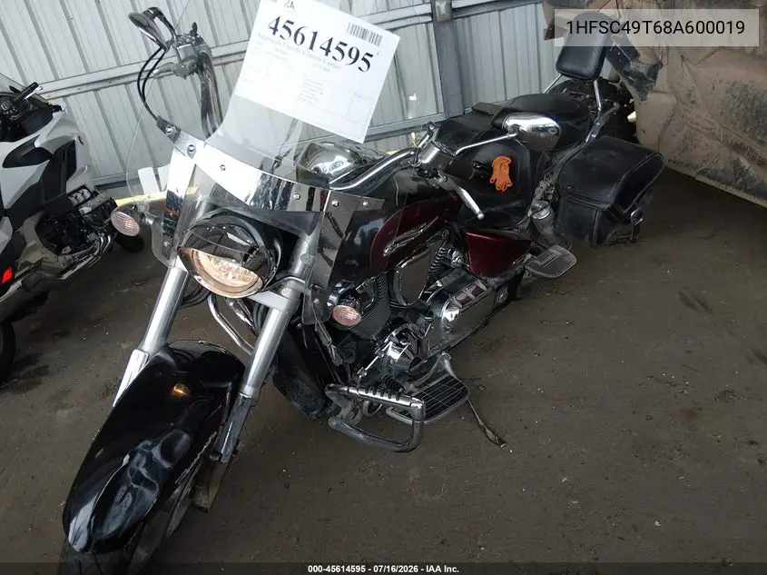 2008 Honda Vtx1800 T1 VIN: 1HFSC49T68A600019 Lot: 45614595
