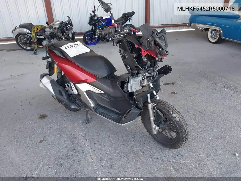 2024 Honda Adv160 A VIN: MLHKF5452R5000718 Lot: 44989791