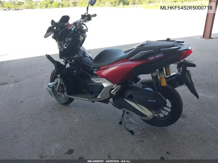 2024 Honda Adv160 A VIN: MLHKF5452R5000718 Lot: 44989791