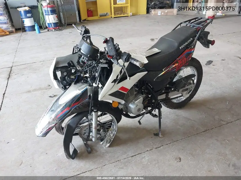 2023 Honda Xr150L E VIN: 3H1KD1315PD000375 Lot: 45622681