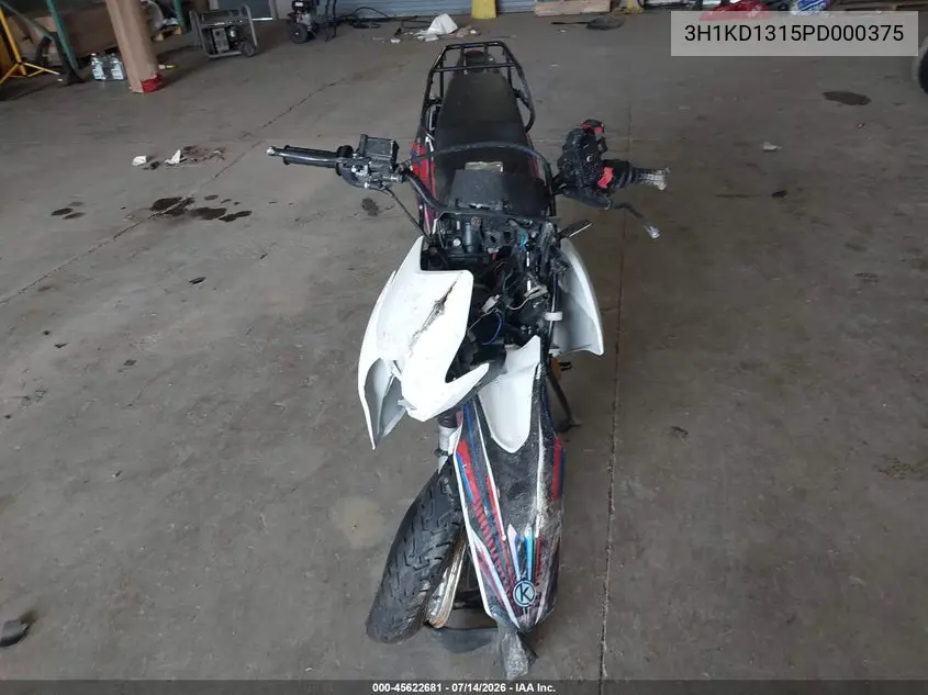 2023 Honda Xr150L E VIN: 3H1KD1315PD000375 Lot: 45622681