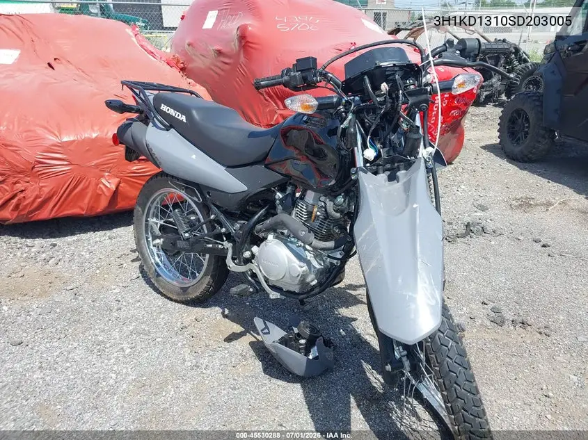 2025 Honda Xr150L E VIN: 3H1KD1310SD203005 Lot: 45530288