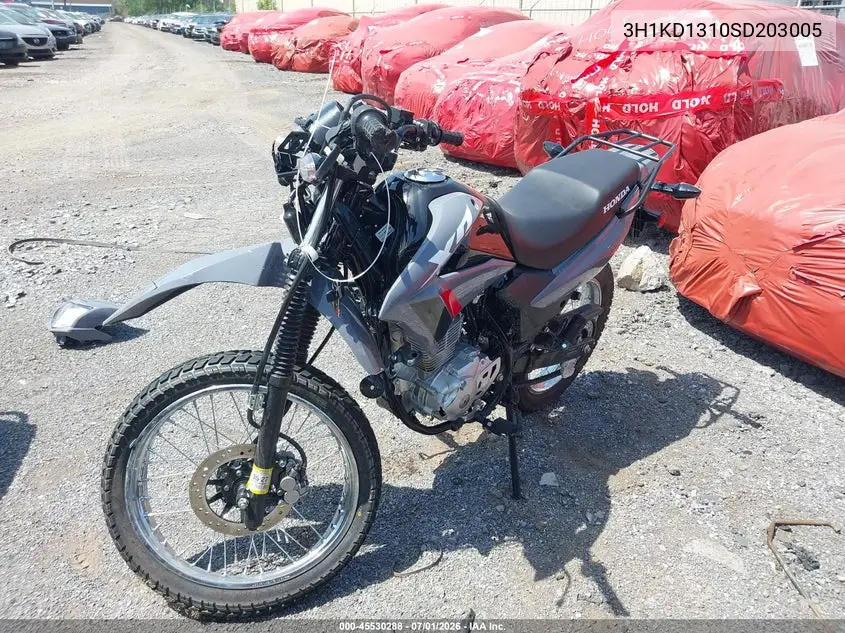 2025 Honda Xr150L E VIN: 3H1KD1310SD203005 Lot: 45530288