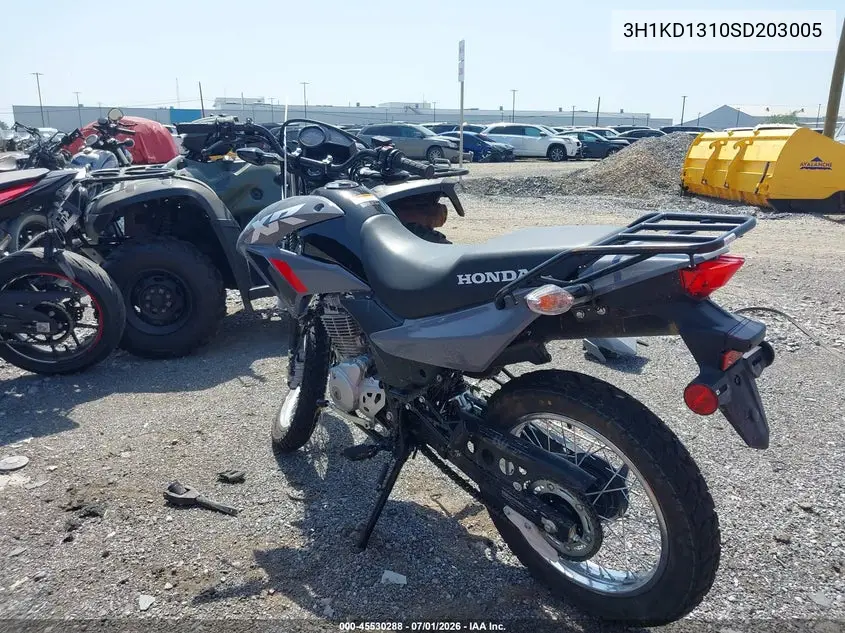 2025 Honda Xr150L E VIN: 3H1KD1310SD203005 Lot: 45530288