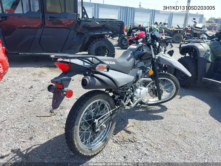 2025 Honda Xr150L E VIN: 3H1KD1310SD203005 Lot: 45530288