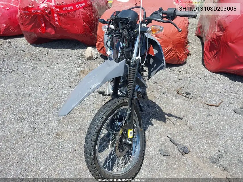 2025 Honda Xr150L E VIN: 3H1KD1310SD203005 Lot: 45530288