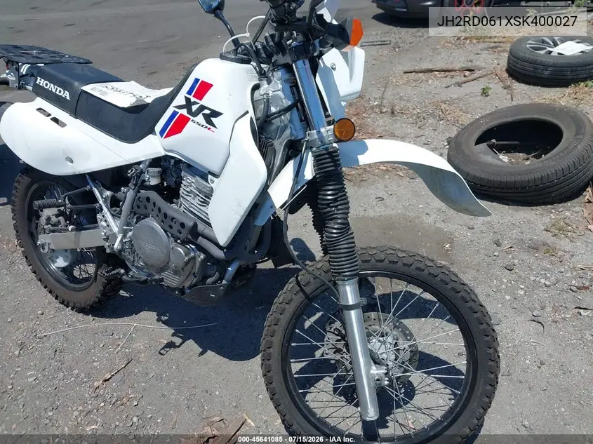 2025 Honda Xr650 L VIN: JH2RD061XSK400027 Lot: 45641085