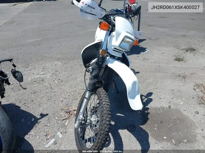 2025 Honda Xr650 L VIN: JH2RD061XSK400027 Lot: 45641085