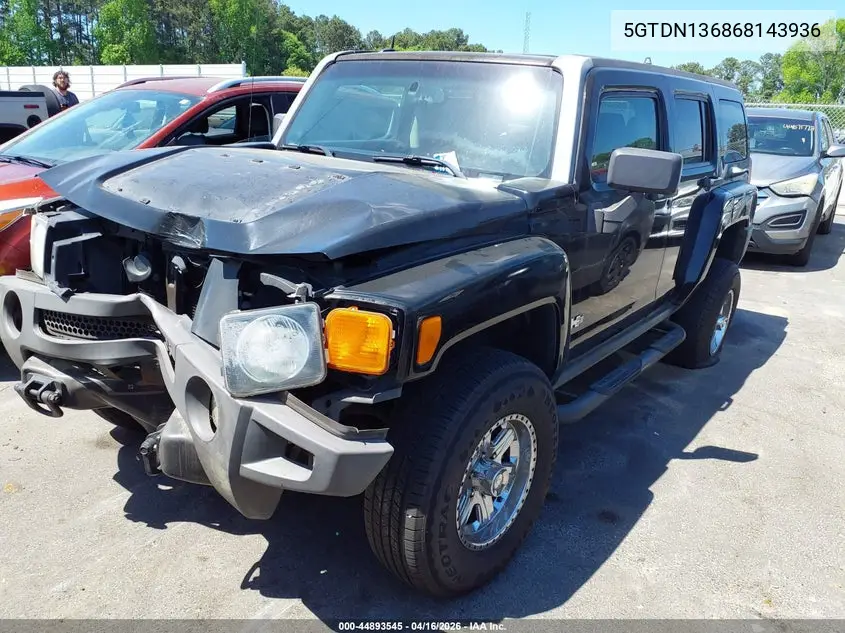 2006 Hummer H3 Suv VIN: 5GTDN136868143936 Lot: 44893545