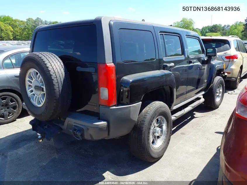 2006 Hummer H3 Suv VIN: 5GTDN136868143936 Lot: 44893545