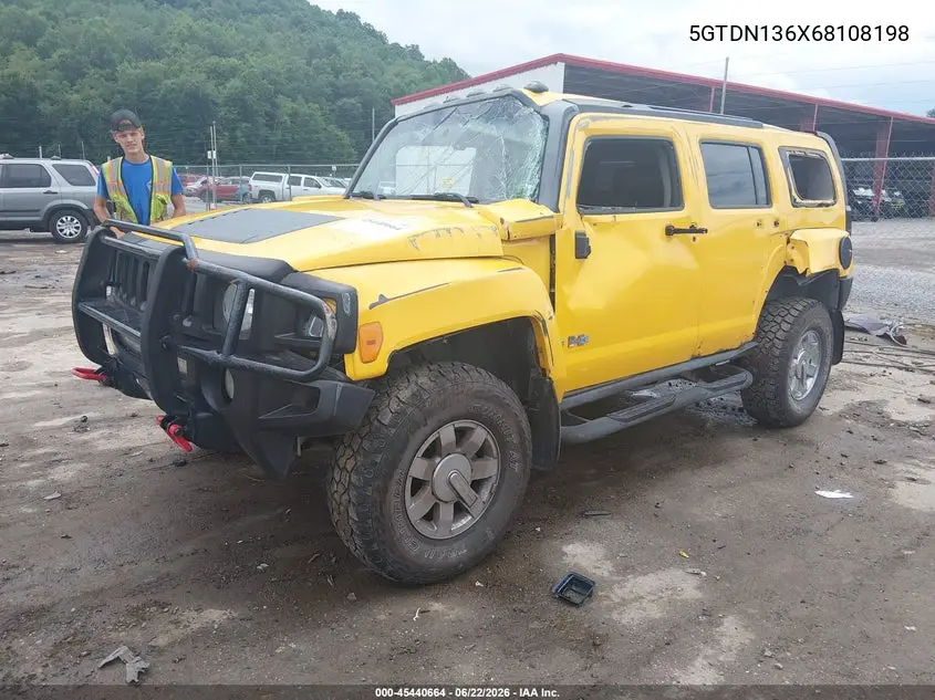 2006 Hummer H3 Suv VIN: 5GTDN136X68108198 Lot: 45440664