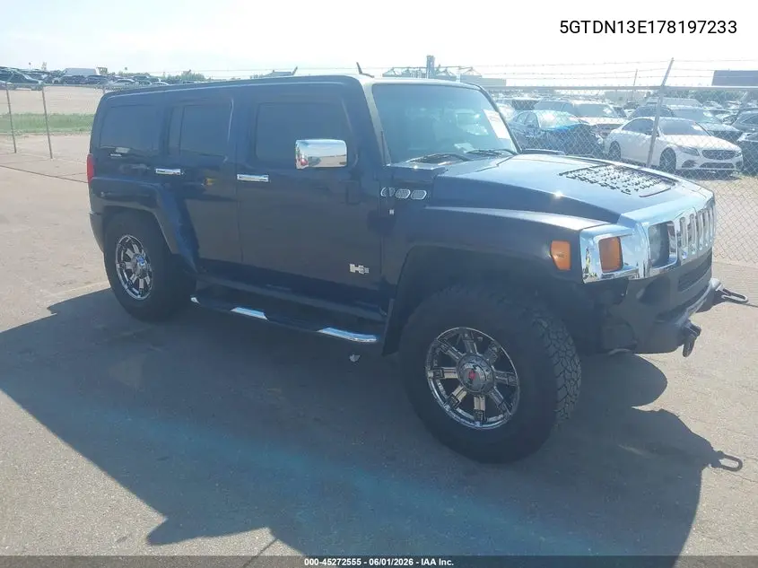 2007 Hummer H3 Suv VIN: 5GTDN13E178197233 Lot: 45272555