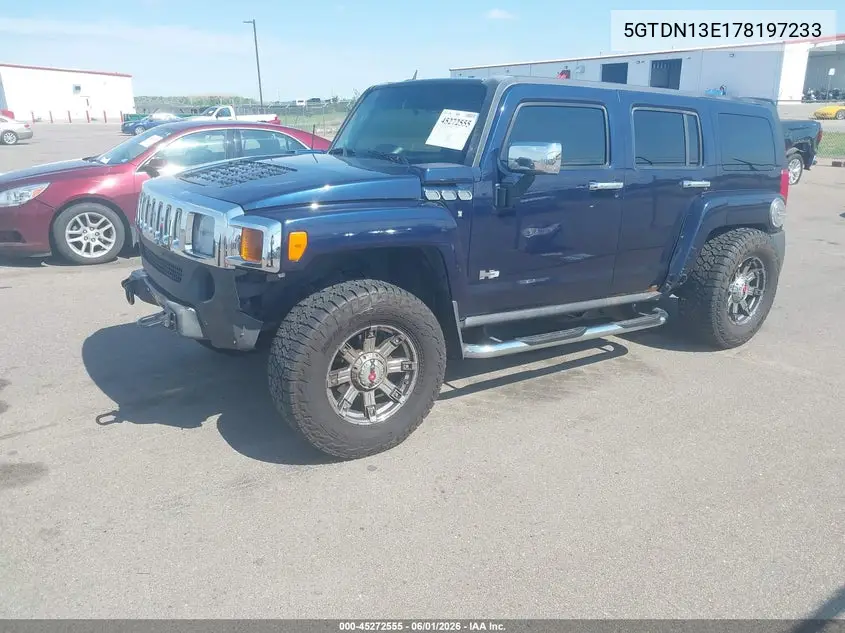 2007 Hummer H3 Suv VIN: 5GTDN13E178197233 Lot: 45272555
