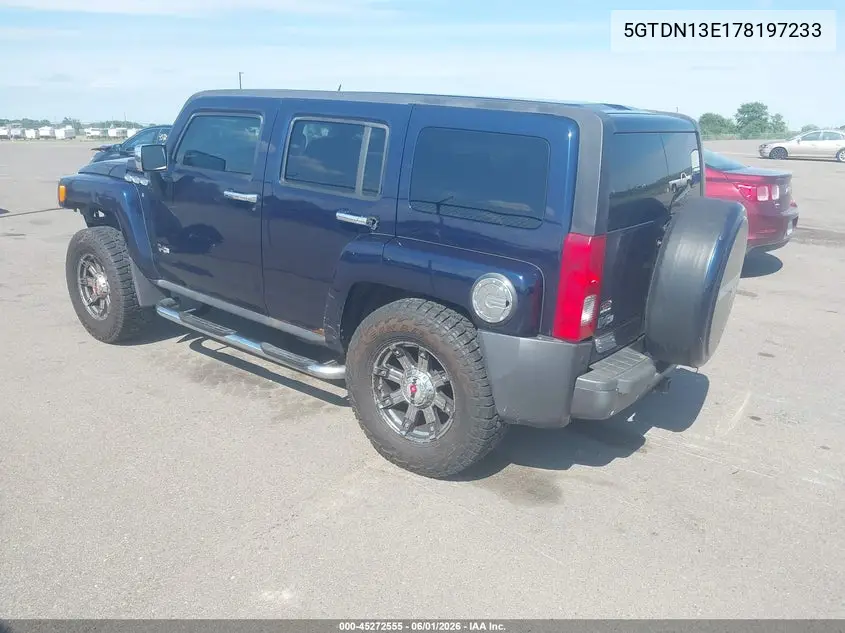 2007 Hummer H3 Suv VIN: 5GTDN13E178197233 Lot: 45272555