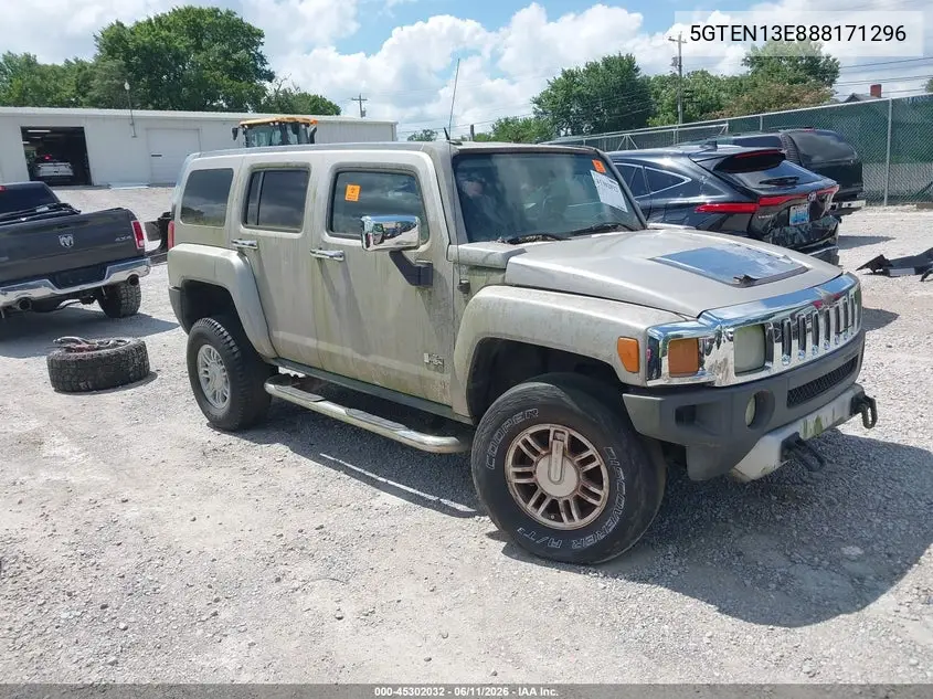 2008 Hummer H3 Suv VIN: 5GTEN13E888171296 Lot: 45302032