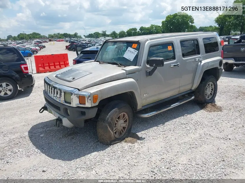2008 Hummer H3 Suv VIN: 5GTEN13E888171296 Lot: 45302032
