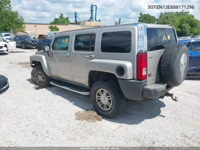 2008 Hummer H3 Suv VIN: 5GTEN13E888171296 Lot: 45302032
