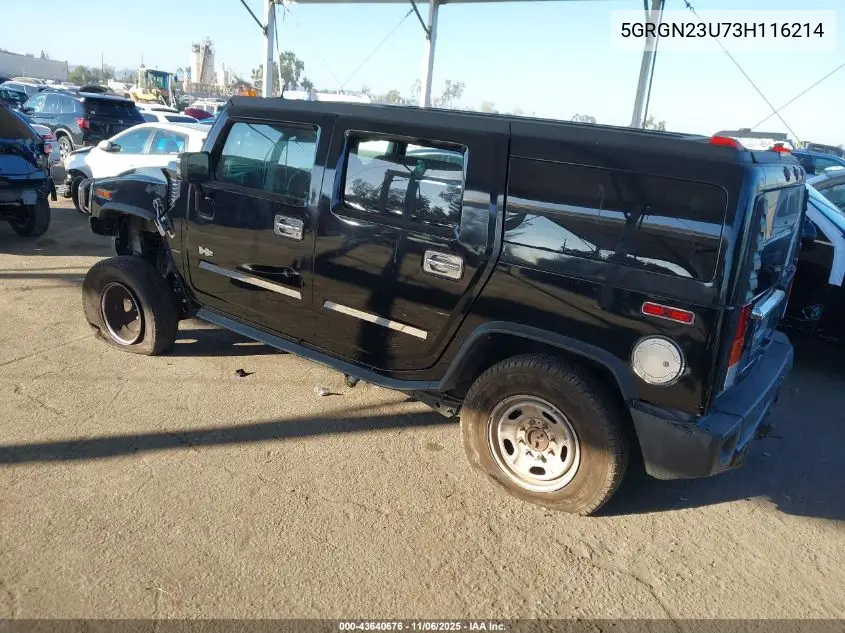 2003 Hummer H2 VIN: 5GRGN23U73H116214 Lot: 43640676