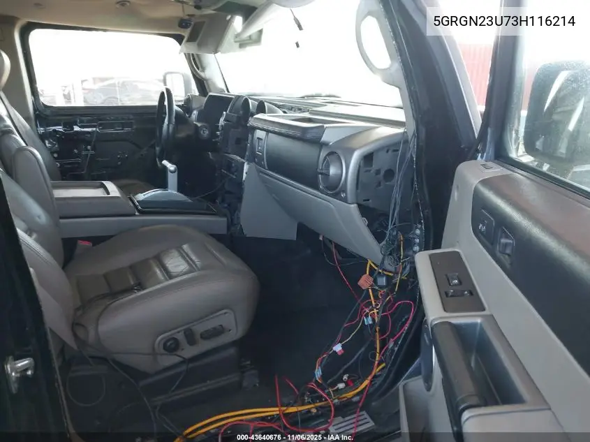 2003 Hummer H2 VIN: 5GRGN23U73H116214 Lot: 43640676