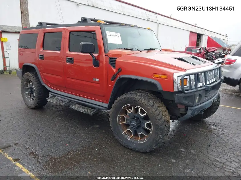 2003 Hummer H2 VIN: 5GRGN23U13H134451 Lot: 44497770