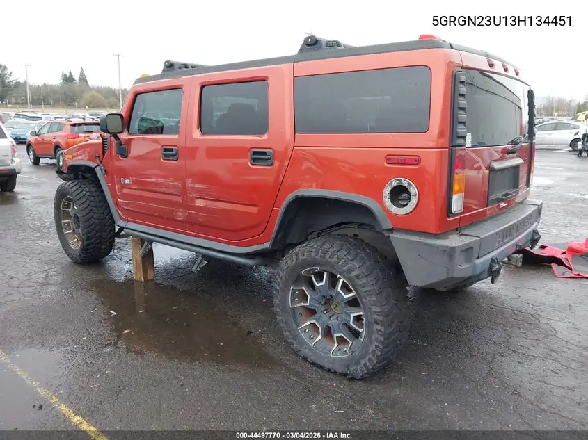 2003 Hummer H2 VIN: 5GRGN23U13H134451 Lot: 44497770