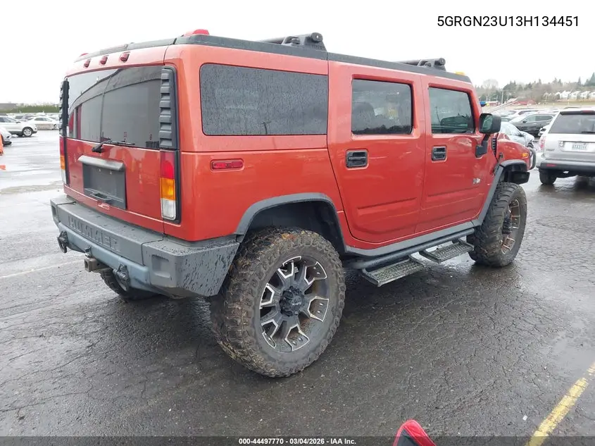 2003 Hummer H2 VIN: 5GRGN23U13H134451 Lot: 44497770