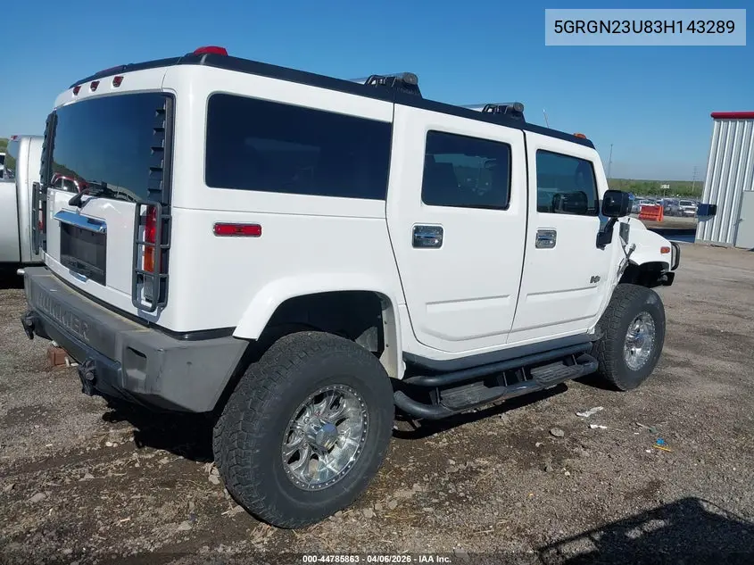 2003 Hummer H2 VIN: 5GRGN23U83H143289 Lot: 44785863