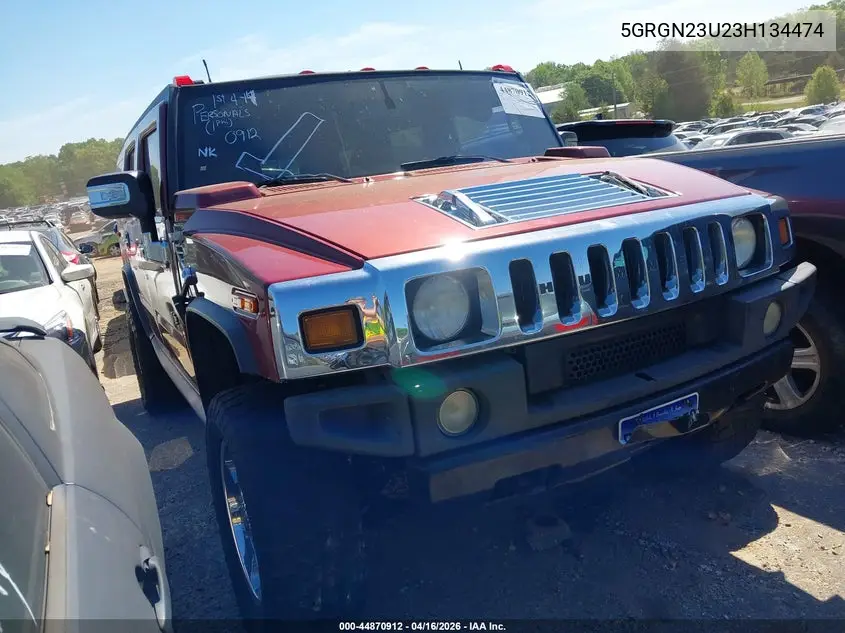 2003 Hummer H2 VIN: 5GRGN23U23H134474 Lot: 44870912