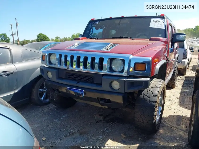 2003 Hummer H2 VIN: 5GRGN23U23H134474 Lot: 44870912