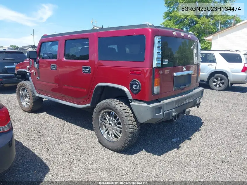 2003 Hummer H2 VIN: 5GRGN23U23H134474 Lot: 44870912
