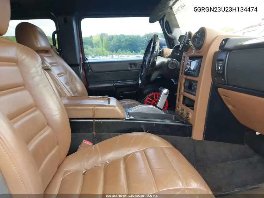 2003 Hummer H2 VIN: 5GRGN23U23H134474 Lot: 44870912
