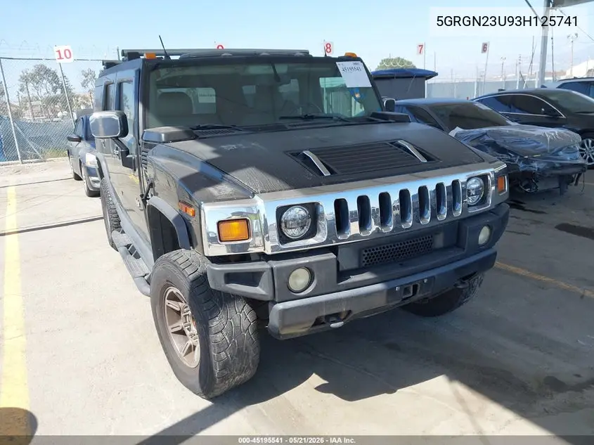 2003 Hummer H2 VIN: 5GRGN23U93H125741 Lot: 45195541