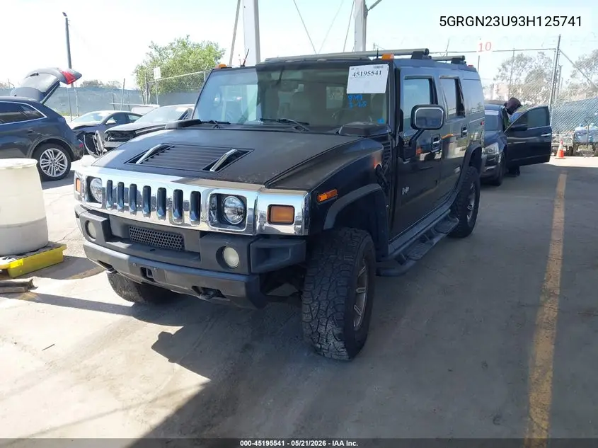 2003 Hummer H2 VIN: 5GRGN23U93H125741 Lot: 45195541