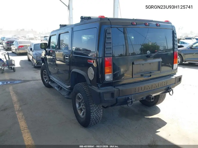 2003 Hummer H2 VIN: 5GRGN23U93H125741 Lot: 45195541