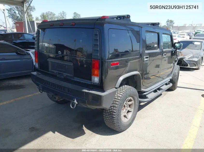 2003 Hummer H2 VIN: 5GRGN23U93H125741 Lot: 45195541