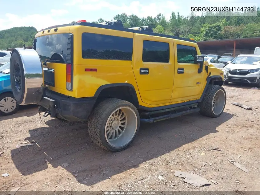 2003 Hummer H2 VIN: 5GRGN23UX3H144783 Lot: 45296693