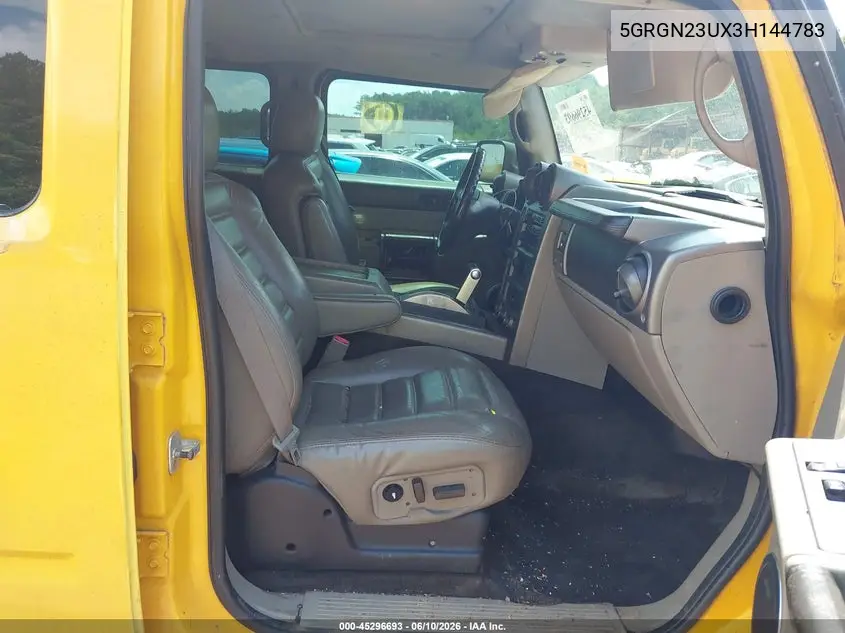 2003 Hummer H2 VIN: 5GRGN23UX3H144783 Lot: 45296693