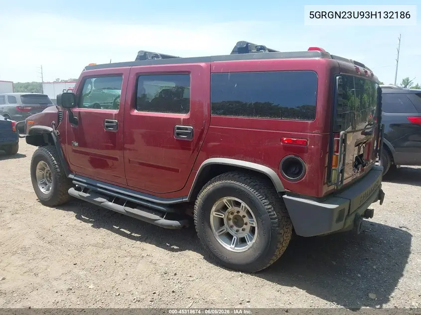 2003 Hummer H2 VIN: 5GRGN23U93H132186 Lot: 45318674