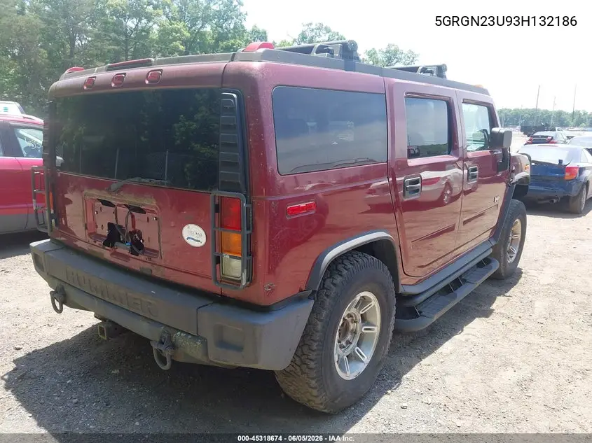 2003 Hummer H2 VIN: 5GRGN23U93H132186 Lot: 45318674