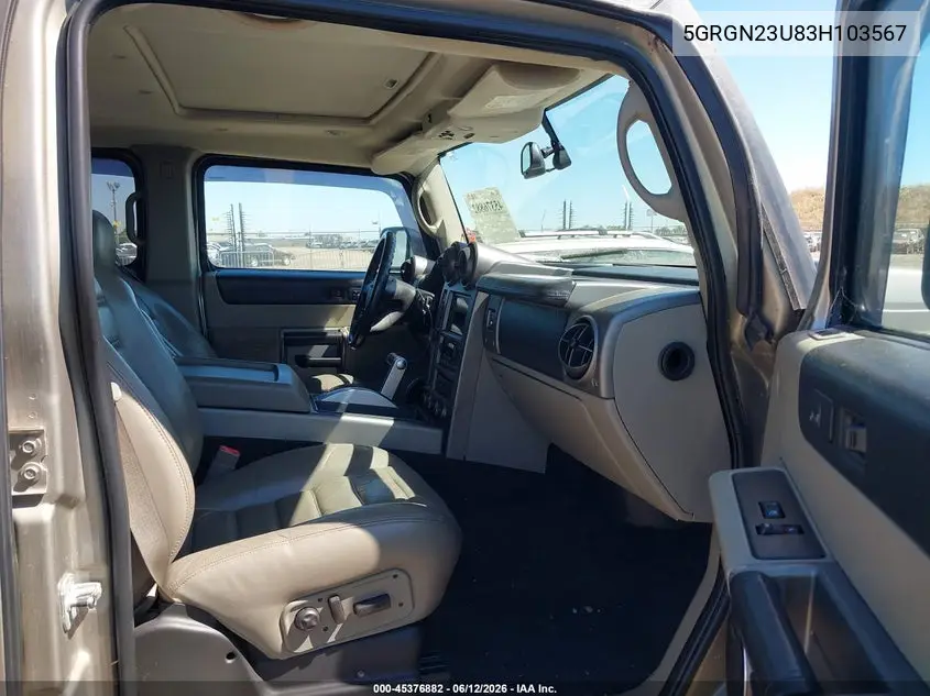 2003 Hummer H2 VIN: 5GRGN23U83H103567 Lot: 45376882