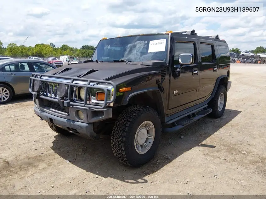 2003 Hummer H2 VIN: 5GRGN23U93H139607 Lot: 45384907