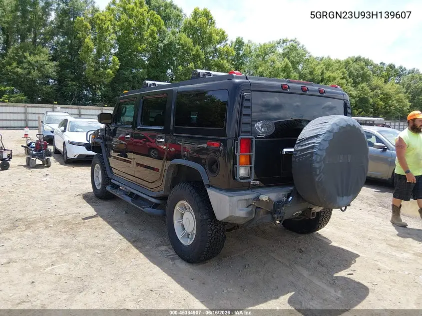 2003 Hummer H2 VIN: 5GRGN23U93H139607 Lot: 45384907