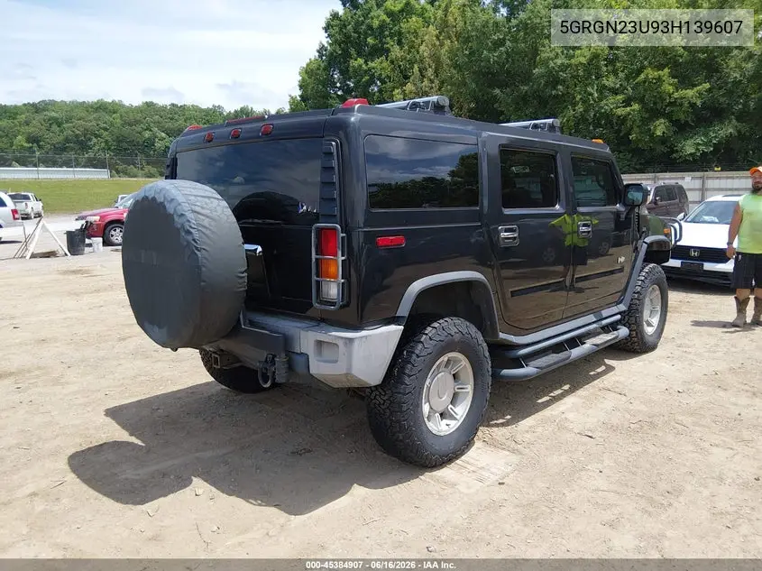 2003 Hummer H2 VIN: 5GRGN23U93H139607 Lot: 45384907