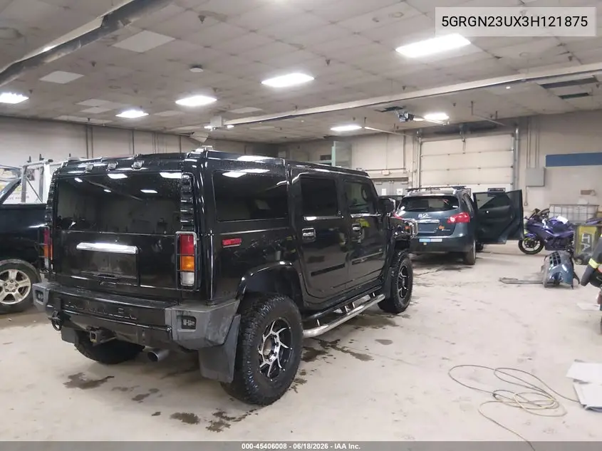 2003 Hummer H2 VIN: 5GRGN23UX3H121875 Lot: 45406008