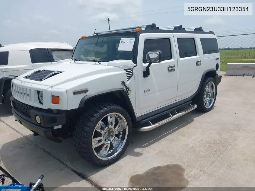 2003 Hummer H2 VIN: 5GRGN23U33H123354 Lot: 45472397
