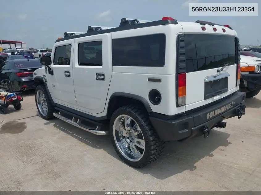 2003 Hummer H2 VIN: 5GRGN23U33H123354 Lot: 45472397