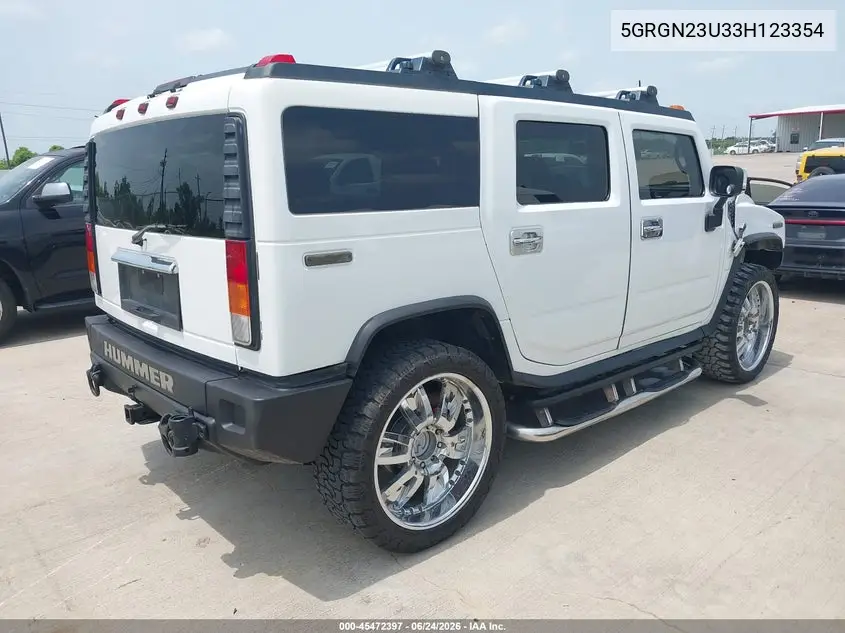 2003 Hummer H2 VIN: 5GRGN23U33H123354 Lot: 45472397